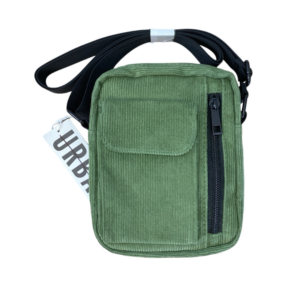 UO Corduroy Mini Zip Messenger Bag NWT